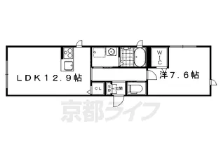 エクラージュ沙羅【201号室】の間取り