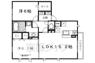 Burs wood A棟・B棟【A-101号室】の間取り