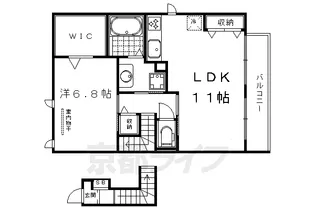 Burs wood A棟・B棟【B-202号室】の間取り