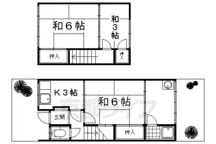 京都府京都市左京区一乗寺花ノ木町【一戸建】の間取り