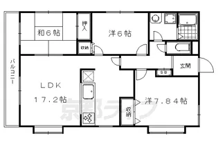 コンチネンタルオオサギ【2階】の間取り