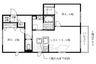 シャーメゾン西伊織【202号室】の間取り