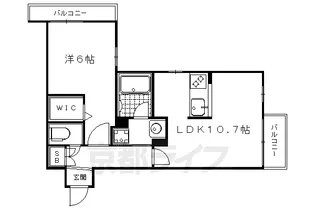 LEBENSBAUM Ⅱ【202号室】の間取り