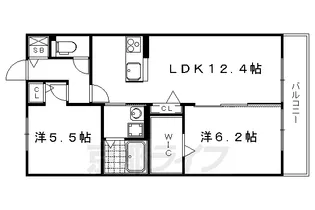 パルナッソス【102号室】の間取り