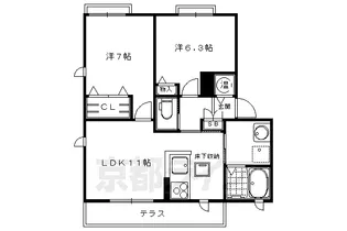 アーブル ヴェール【302号室】の間取り