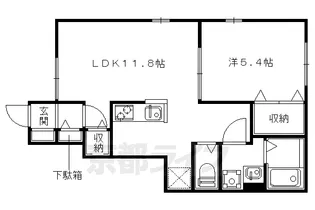 VIVACE御蔭【1F号室】の間取り