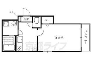 神楽坂エステート【201号室】の間取り