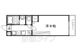 ロックブック出町柳【202号室】の間取り