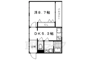 ラルーチェ松ヶ崎【3階】の間取り