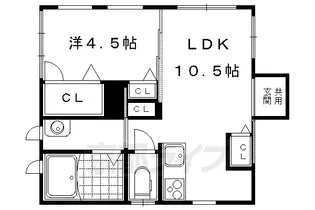 グラビス吉田本町【1F号室】の間取り