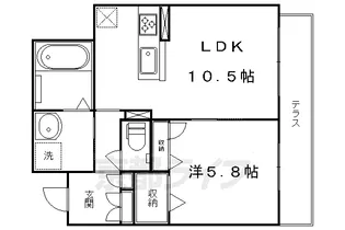 シャーメゾンエクラージュ【102号室】の間取り