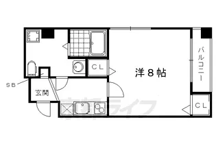 エンヴィ寺ノ前Ⅱ【201号室】の間取り