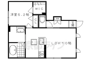 グリーンベル宝ヶ池【102号室】の間取り