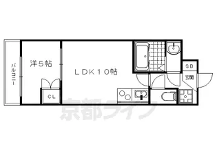 サクシード宝ヶ池【104号室】の間取り