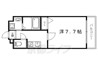 シエルコート一乗寺【406号室】の間取り
