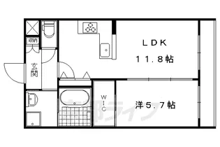 北山モノムジカ【106号室】の間取り