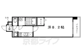 ベラジオ京都一乗寺【407号室】の間取り