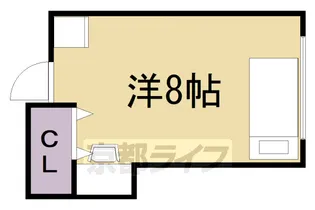 カーサミーア北白川【13号室】の間取り