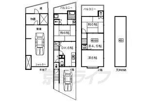 京都府京都市左京区一乗寺馬場町【一戸建】の間取り