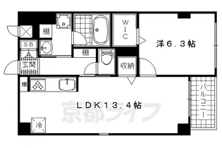 ドルフ聖護院【2階】の間取り