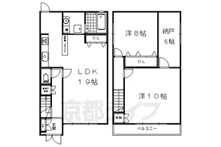 京都府京都市中京区下瓦町【一戸建】の間取り