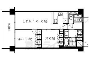 リーガル京都聖護院【2階】の間取り