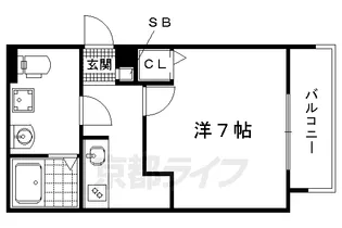 Lane一乗寺【101号室】の間取り