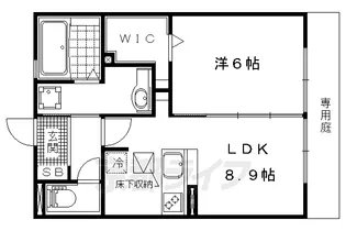 レジデンス大津畑【1階】の間取り