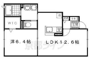 エルメゾン醍醐【1階】の間取り