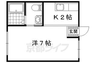 アルティ西野山【203号室】の間取り