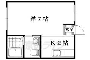 アルティ西野山【202号室】の間取り