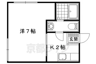 アルティ西野山【101号室】の間取り