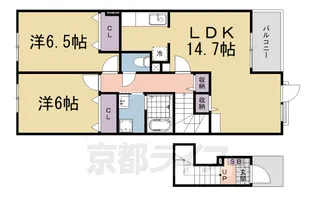 フィオーレ ピアッツァ Ⅰ【207号室】の間取り