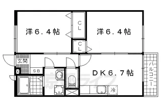 グリーンハイツカミヤ【104号室】の間取り