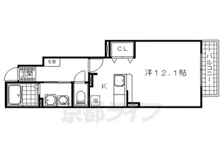プリート カーサ【110号室】の間取り