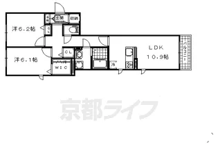 「cher arbre/0004540」【205号室】の間取り