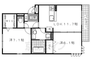 セゾンボラール【3階】の間取り