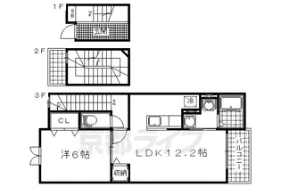 メルシーガーデン坂本【3階】の間取り