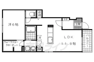 ノース・コアンB【1階】の間取り