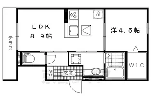 セジュール石田森南【1階】の間取り