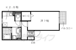 サンライズ堅田【1階】の間取り