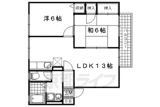 シェソワモリタ【201号室】の間取り
