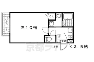 1Kの間取り画像