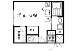 Bels−RJ【102号室】の間取り