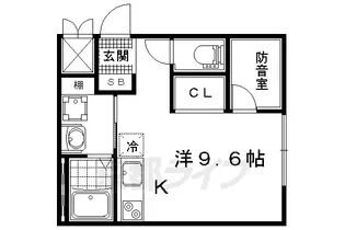 Bels−RJ【204号室】の間取り