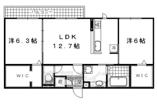 ミッレ・エレガンツァ【3階】の間取り