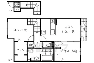 Raffine Biwa【2階】の間取り