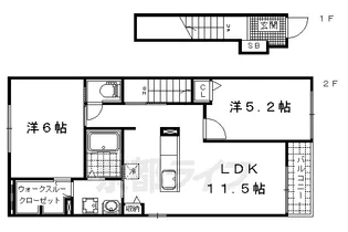 パレス堅田【201号室】の間取り