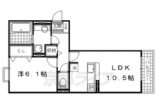 リベルタ大津京【2階】の間取り
