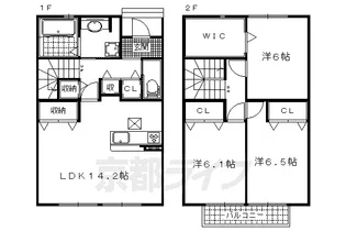 レーヴスクエア【1階】の間取り